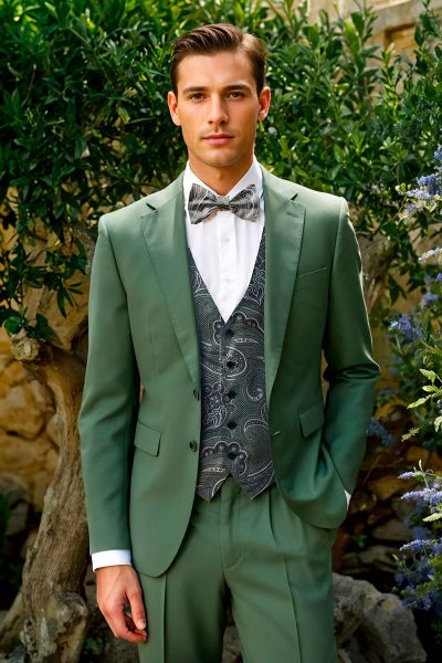 Costume sur mesure vert olive
